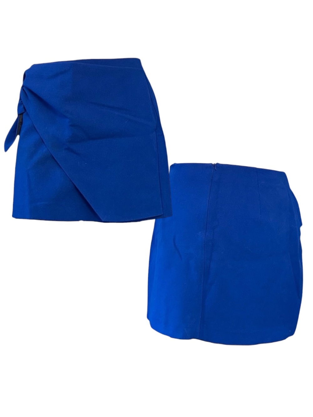 Stylish Blue Wrap Skirt